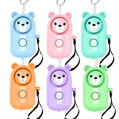 Cute Little Bear Personal Alarm, Anti-wolf Magic Weapon, Emergency Protective Equipment.