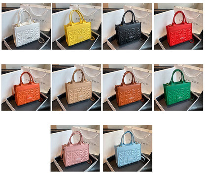 Embossed Letter Tote Bag
