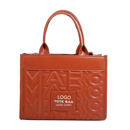 Embossed Letter Tote Bag