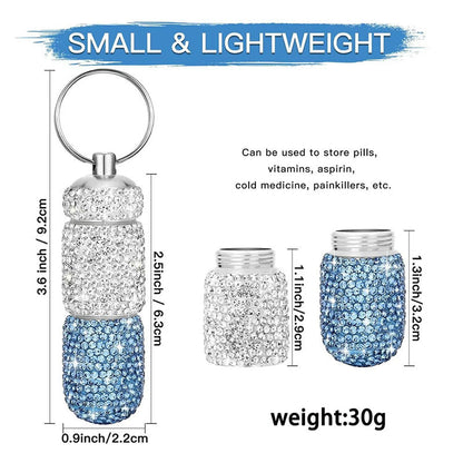Rhinestone Pill Box